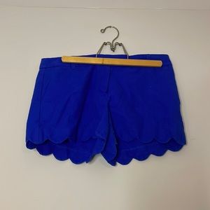 Royal Blue Size 10 3.5” J. Crew Scalloped Shorts
